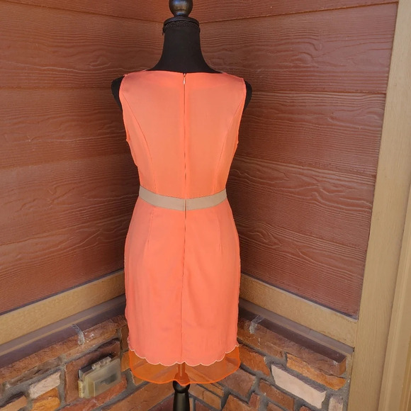 Altar'd State Orange Sleeveless Dress With Leaf Embroidery Size Small - Picture 11 of 15